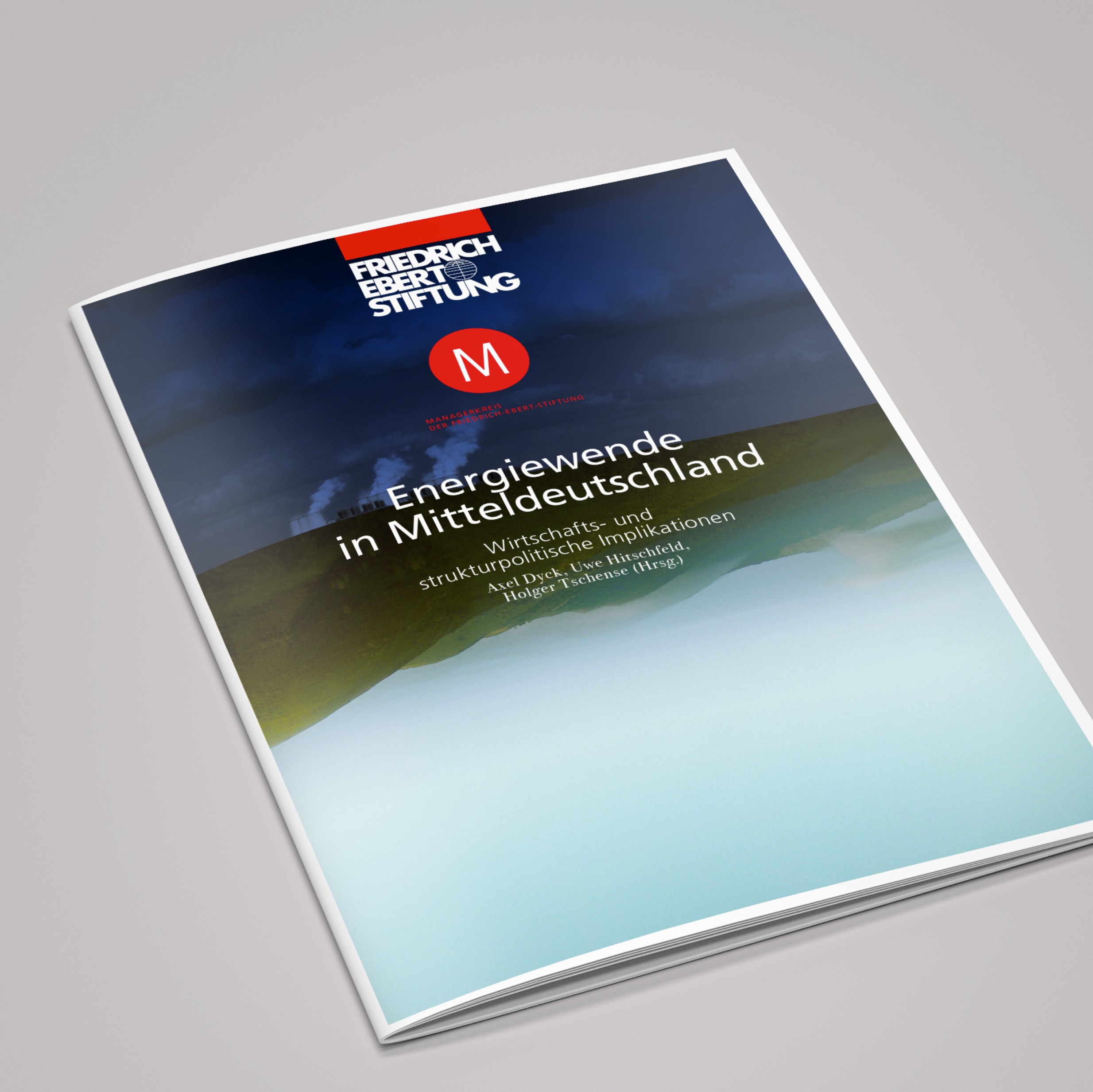 Publikation »Energiewende in Mitteldeutschland« des Managerkreis der Friedrich-Ebert-Stiftung. Content Design von Lobo Design.