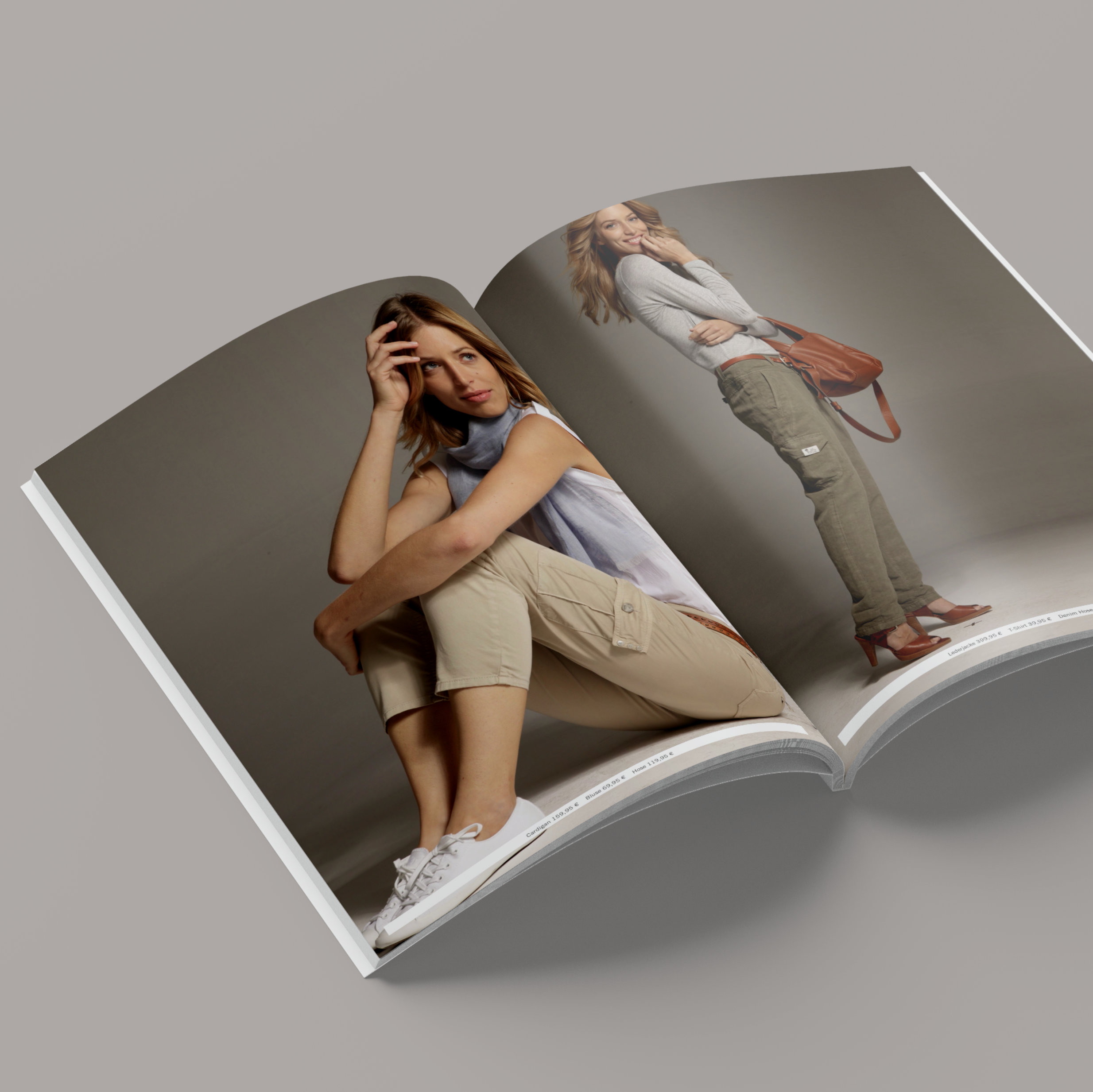 Doppelseite aus Lookbook der Sommerkollektion für Vanilia von Lobo Design.