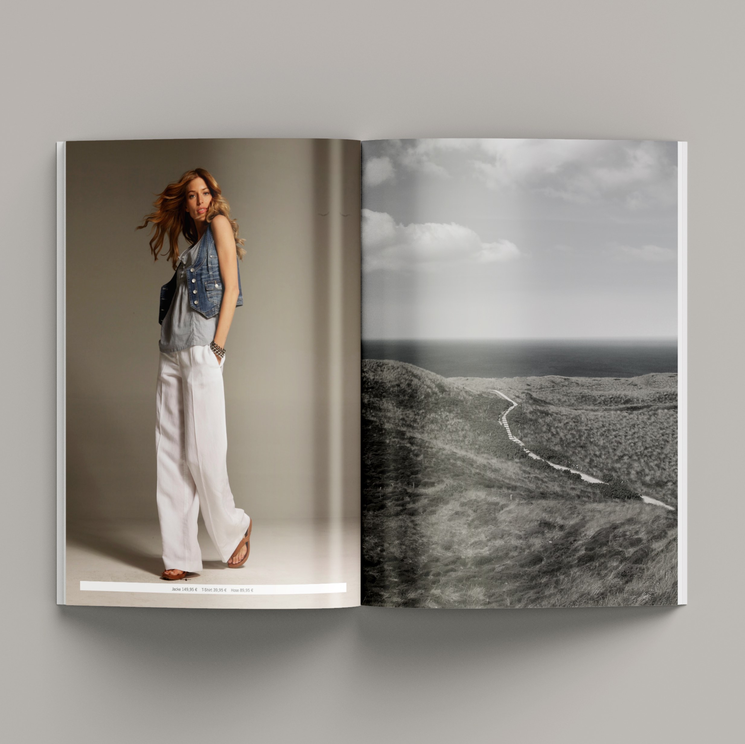 Doppelseite aus Lookbook Sommerkollektion für Vanilia von Lobo Design.
